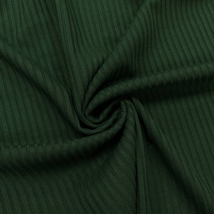 Трикотаж "Лапша" цвет т/зелёный